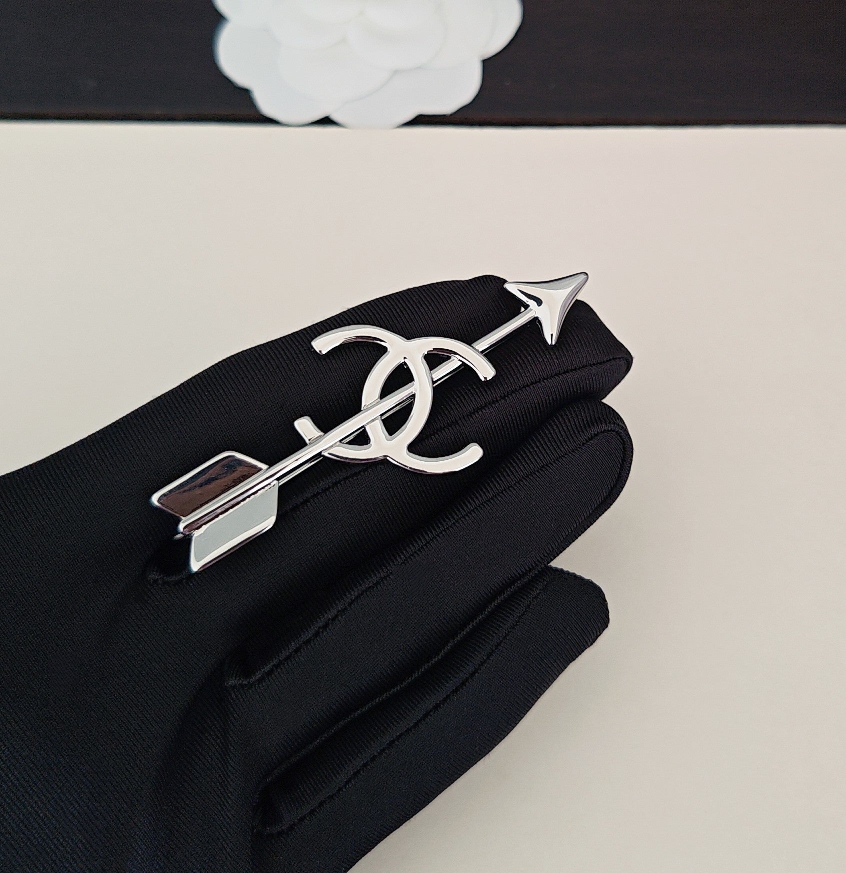 Arrow Brooch in Silver-Tone front product view