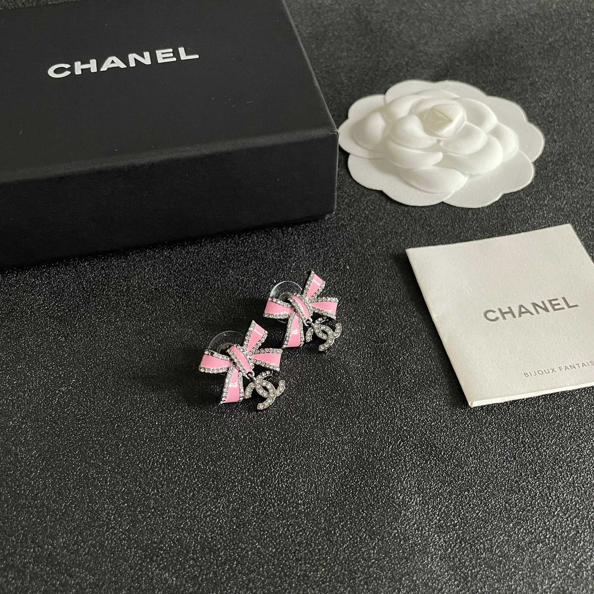 Double-C Emblem Crystal-Accent Statement Earrings – Design 004 styled product view