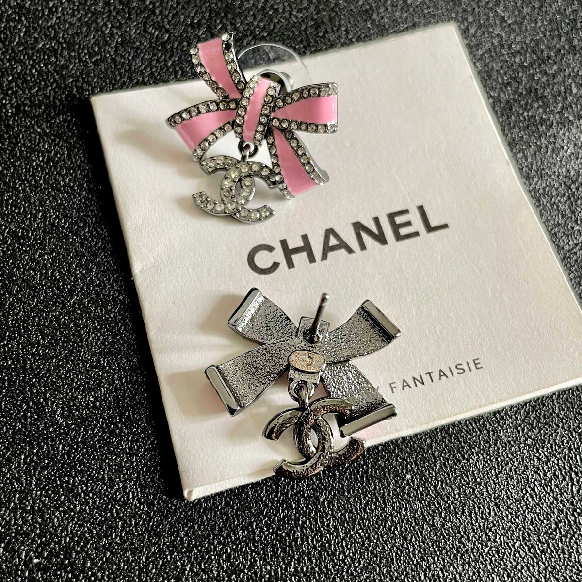 Double-C Emblem Crystal-Accent Statement Earrings – Design 001 main product view