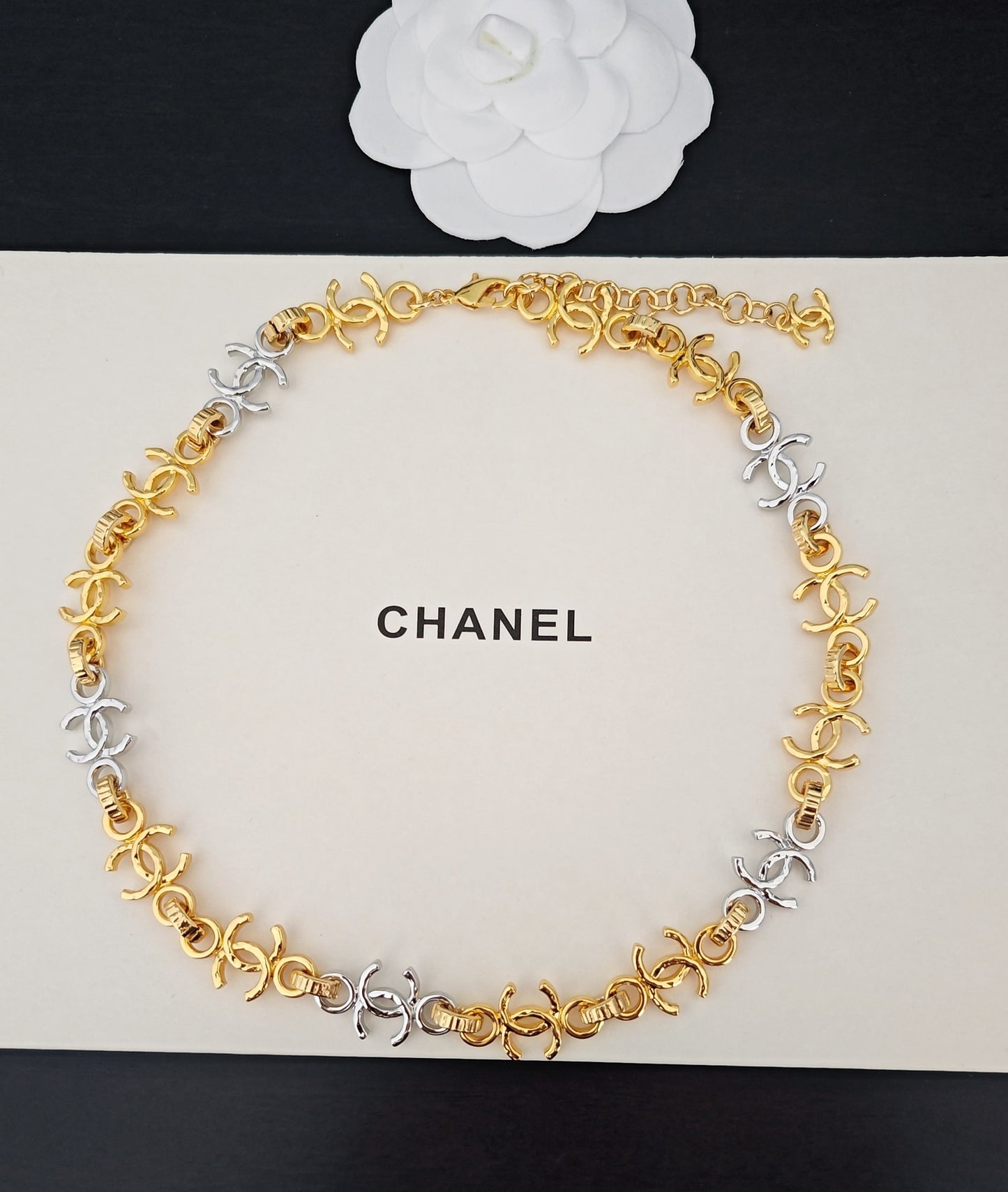 Signature Emblem Pendant Necklace in Gold-Tone – Design 001 side detail