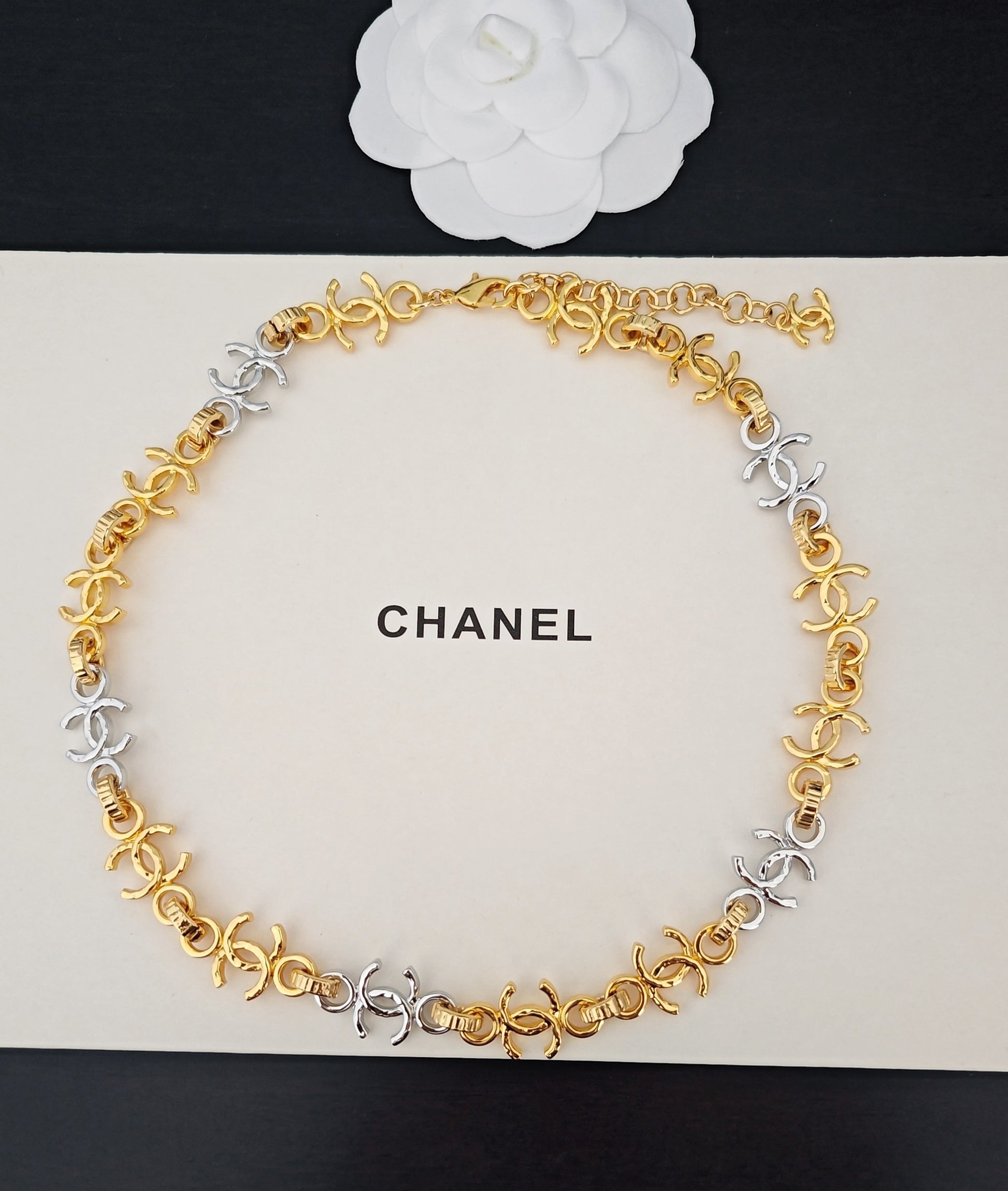 Signature Emblem Pendant Necklace in Gold-Tone – Design 001 side detail
