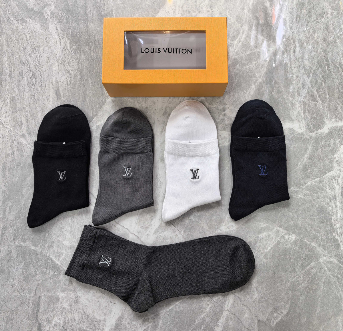 Louis Vuitton Initial Details Crew Socks - 5-Pair Set