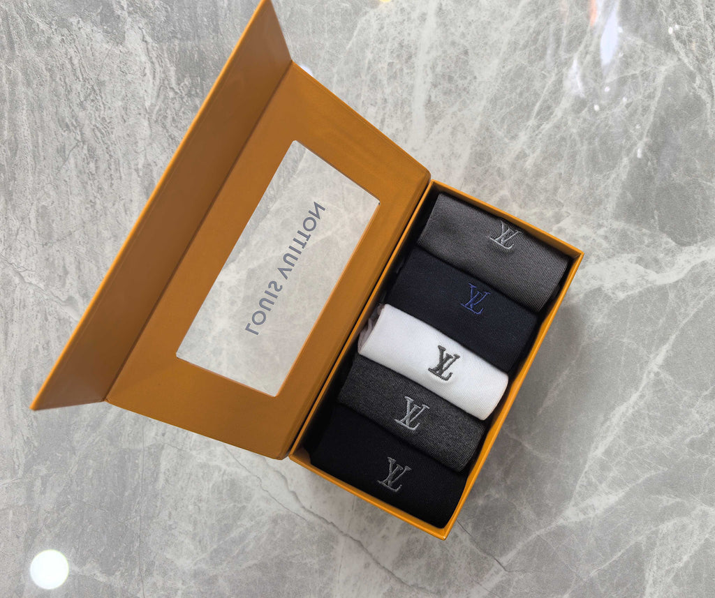 Louis Vuitton Initial Details Crew Socks - 5-Pair Set