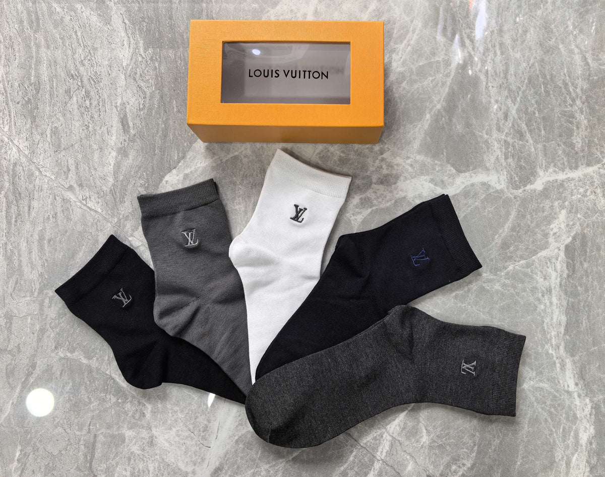Louis Vuitton Initial Details Crew Socks - 5-Pair Set