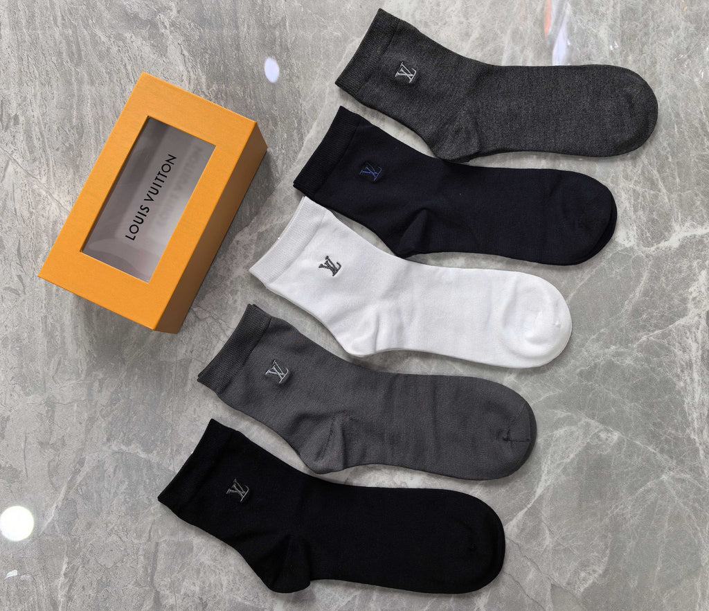 Louis Vuitton Initial Details Crew Socks - 5-Pair Set