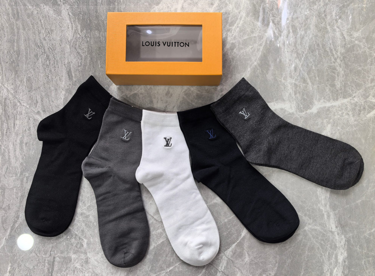 Louis Vuitton Initial Details Crew Socks - 5-Pair Set