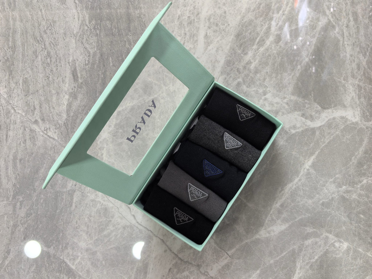 Prada Modal Blend Crew Socks - 5-Pair Set