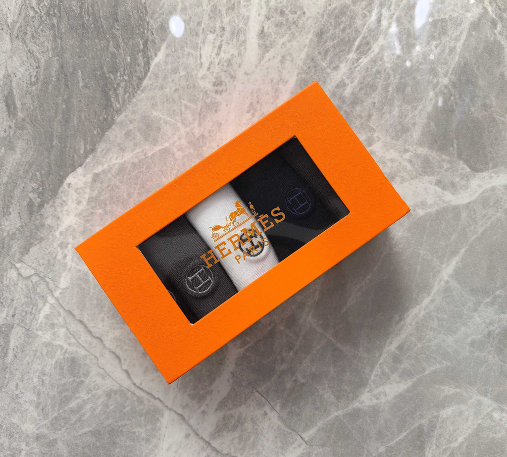 Hermes Small Emblems Crew Socks - 5-Pair Set