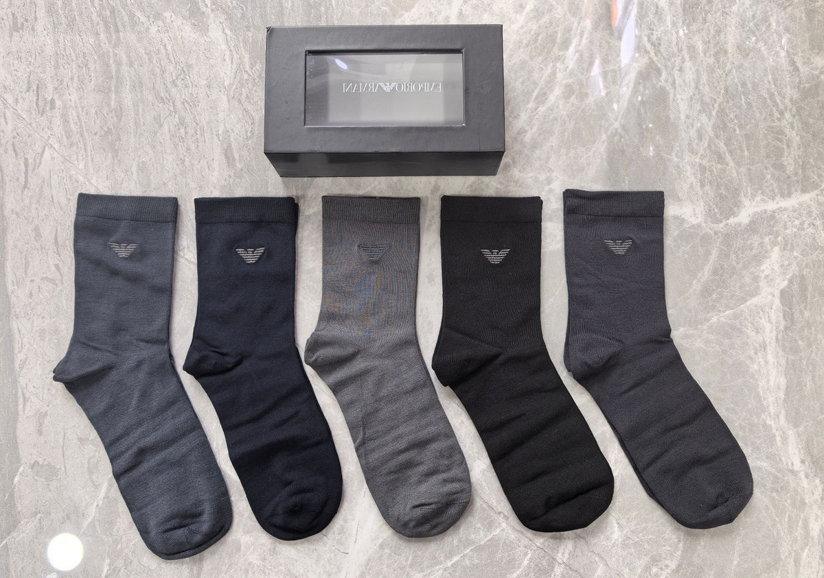 Emporio Armani Business Crew Socks - 5-Pair Box