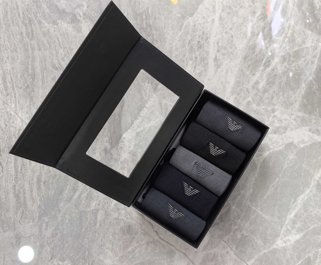 Emporio Armani Business Crew Socks - 5-Pair Box