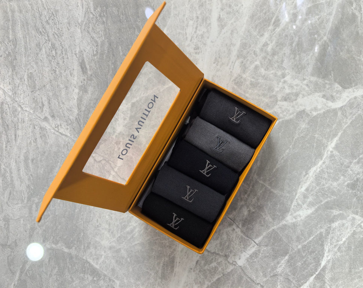 Louis Vuitton Small Initial Details Crew Socks - 5-Pair Set
