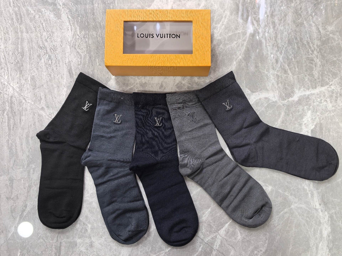 Louis Vuitton Business Crew Socks - 5-Pair Box