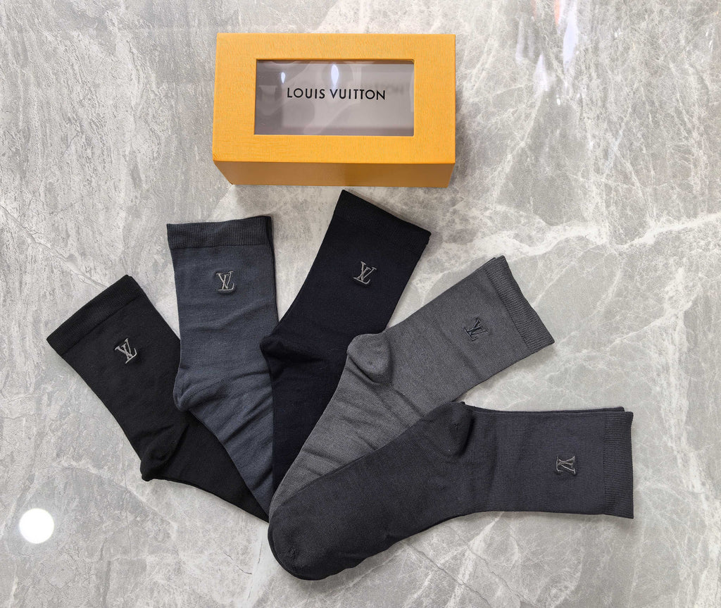 Louis Vuitton Business Crew Socks - 5-Pair Box