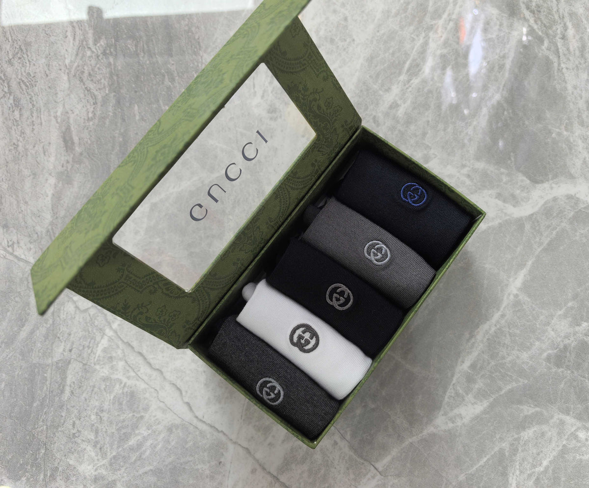 Gucci Modal Blend Crew Socks - 5-Pair Set