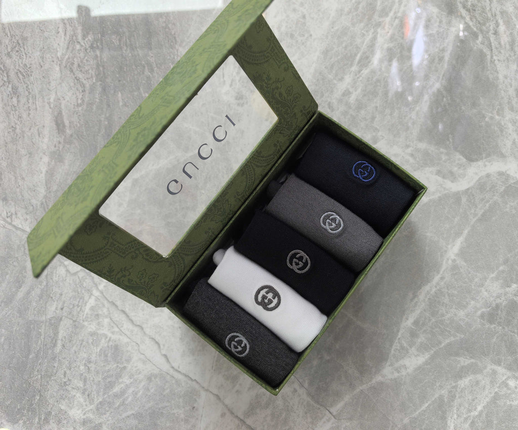 Gucci Clean Logo Details Crew Socks - 5-Pair Set