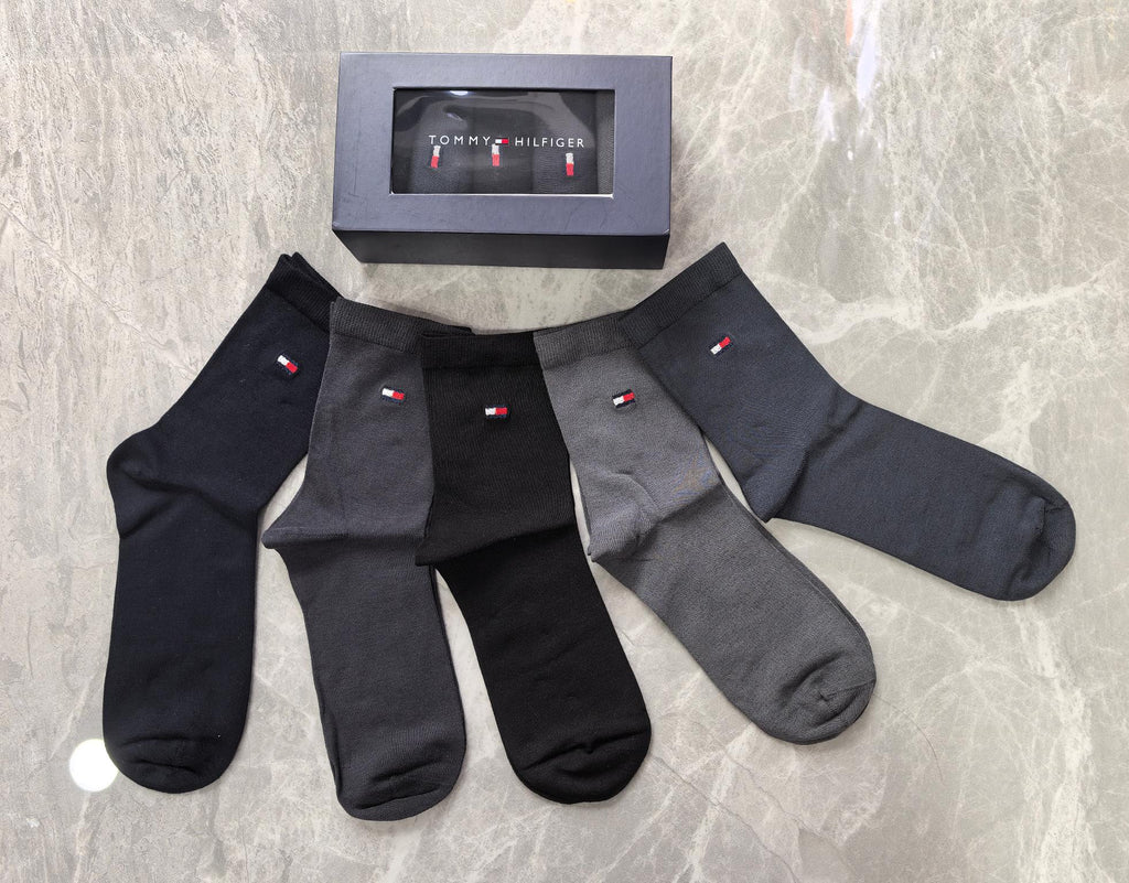 Tommy Hilfiger Small Flag Details Crew Socks - 5-Pair Set