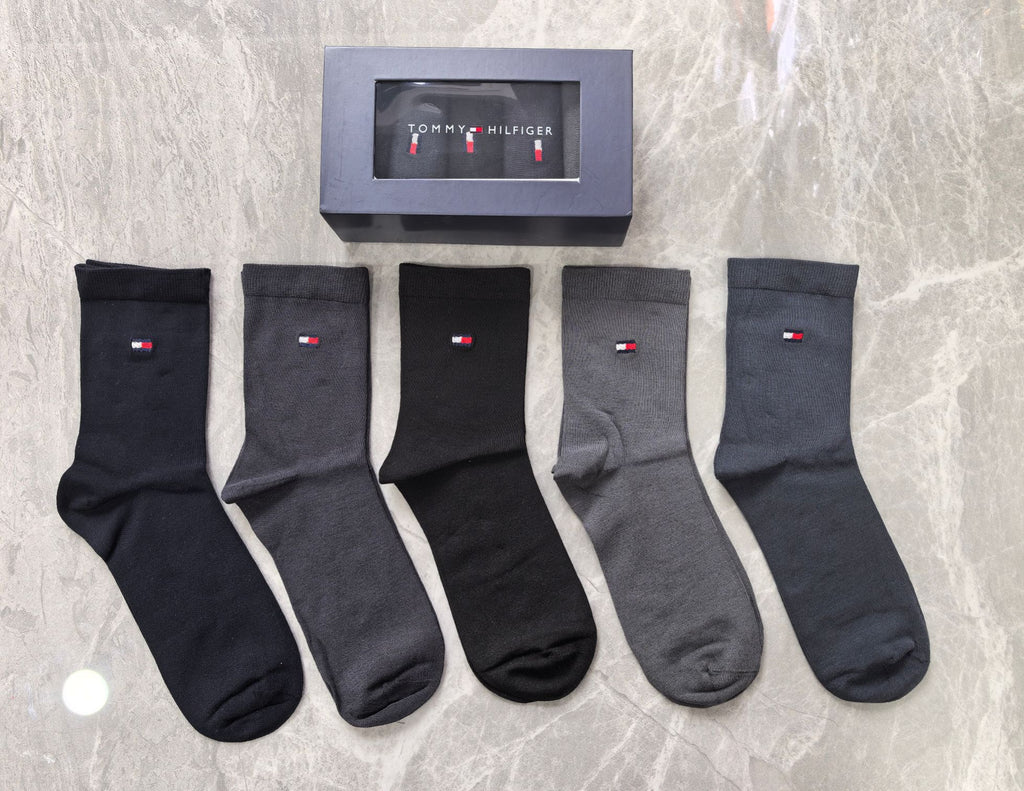 Tommy Hilfiger Small Flag Details Crew Socks - 5-Pair Set