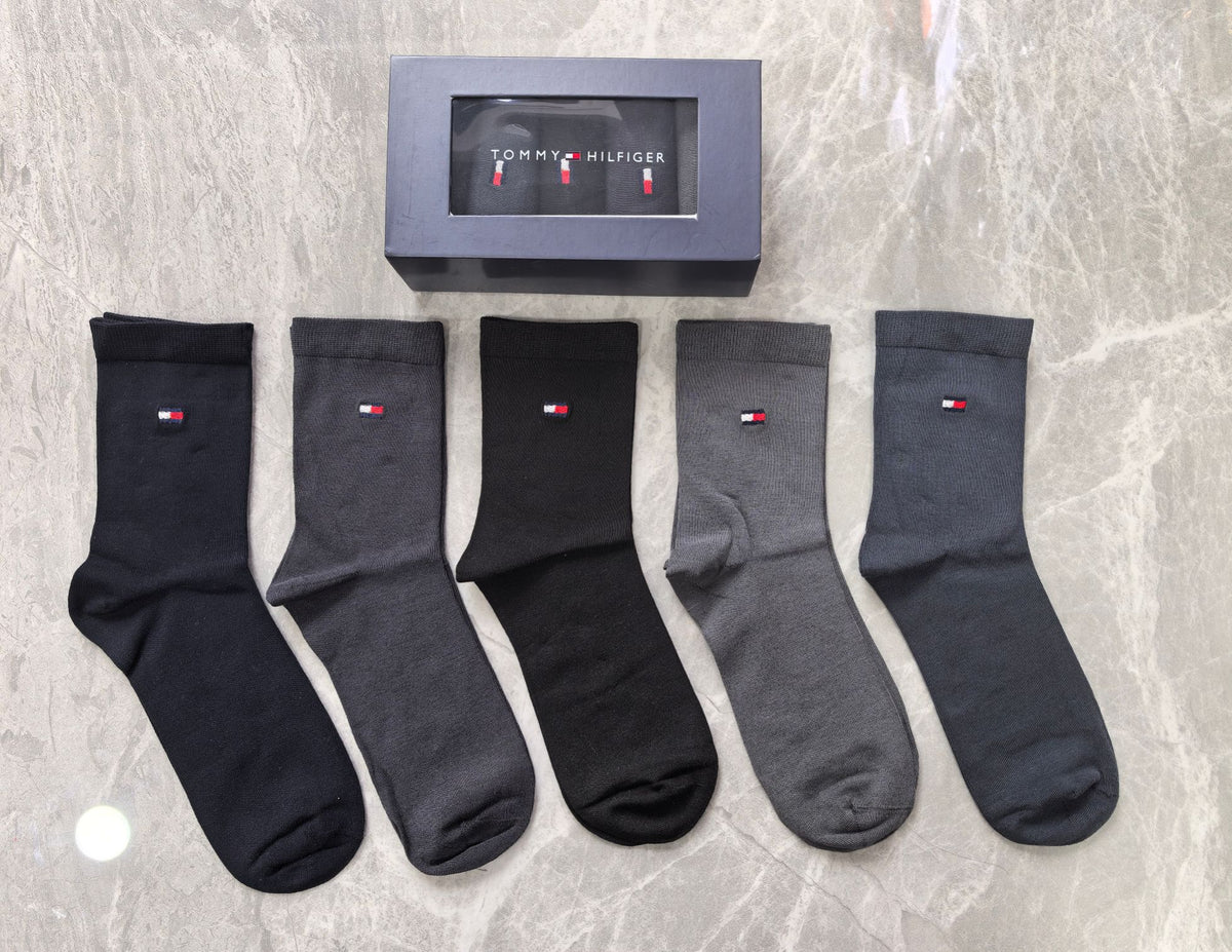 Tommy Hilfiger Small Flag Details Crew Socks - 5-Pair Set