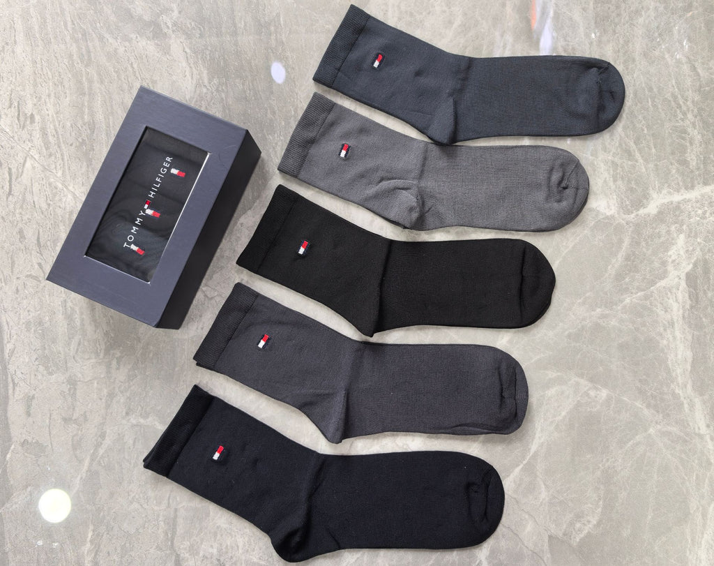 Tommy Hilfiger Small Flag Details Crew Socks - 5-Pair Set