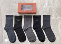 Loro Piana Restrained Script Details Crew Socks - 5-Pair Set