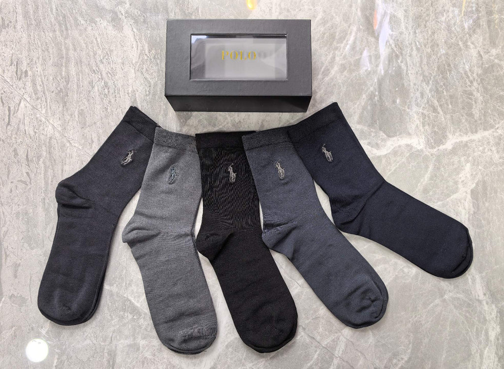 Polo Modal Blend Crew Socks - 5-Pair Set