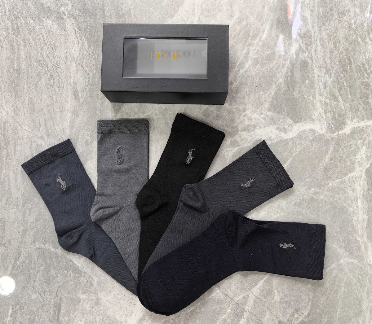 Polo Modal Blend Crew Socks - 5-Pair Set