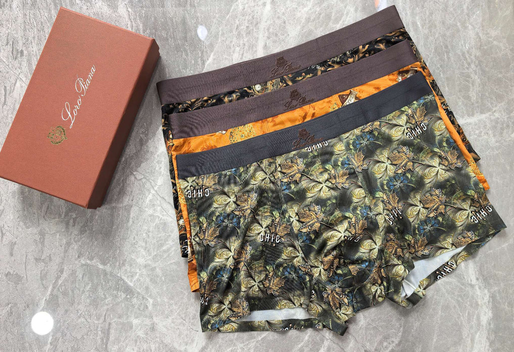 Loro Piana Refined All-Over Patterns Men's Boxer Briefs - 3-Piece Box
