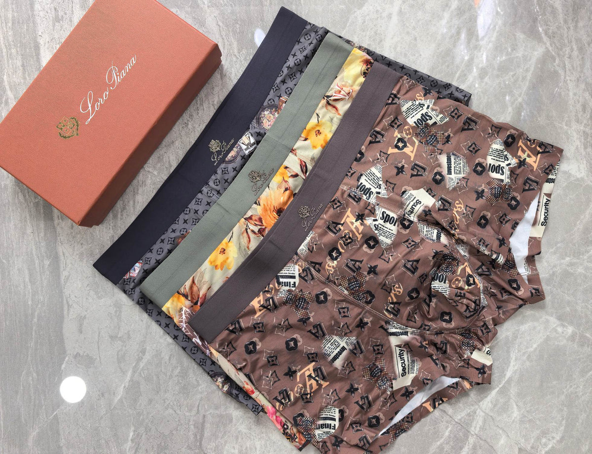 Loro Piana Refined All-Over Patterns Men's Boxer Briefs - 3-Piece Box