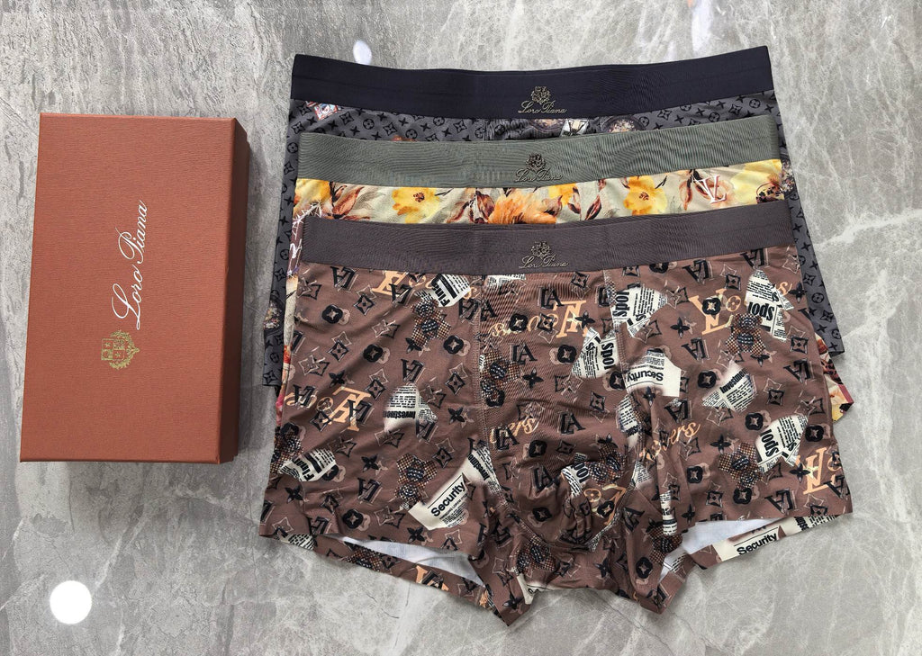 Loro Piana Refined All-Over Patterns Men's Boxer Briefs - 3-Piece Box