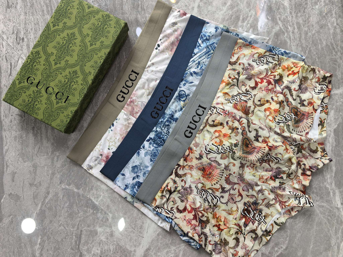 Gucci Floral Graphics Men's Boxer Briefs - 3-Piece Box