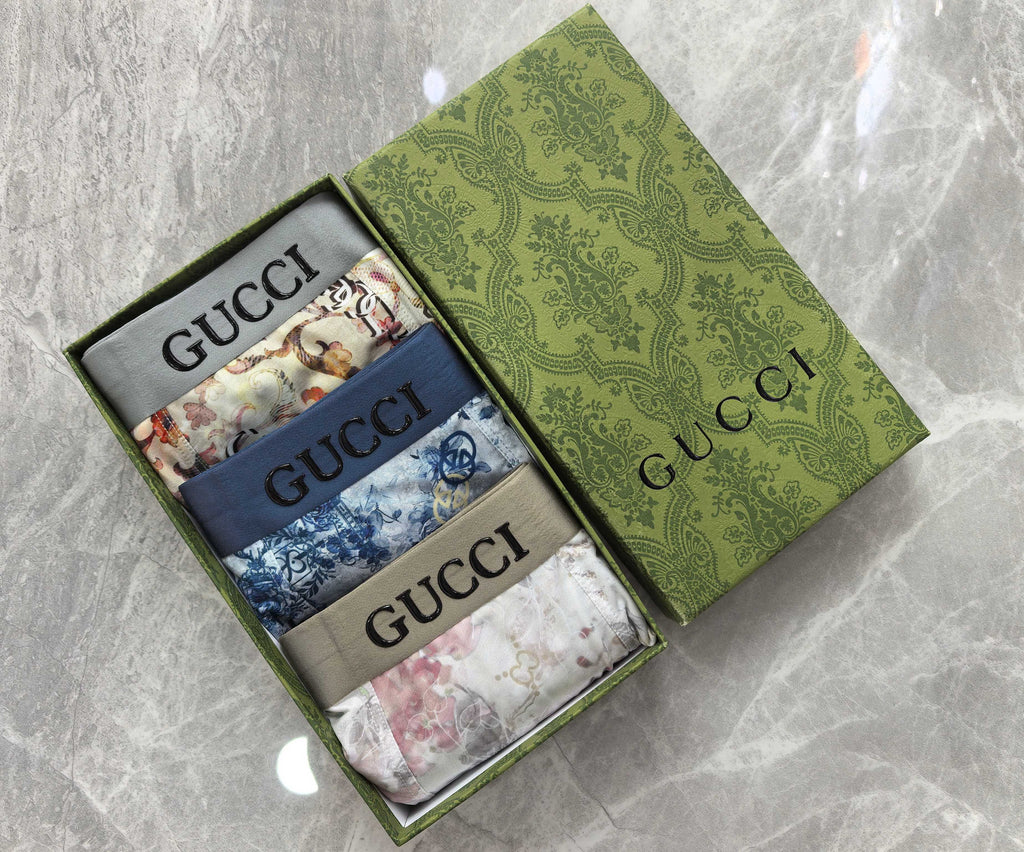 Gucci Floral Graphics Men's Boxer Briefs - 3-Piece Box