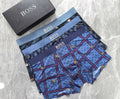 Boss Contrast Patterned Details Men's Boxer Briefs - 3-Piece Box