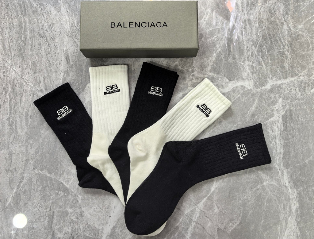 Unbranded Cotton Crew Socks - 5-Pair Set