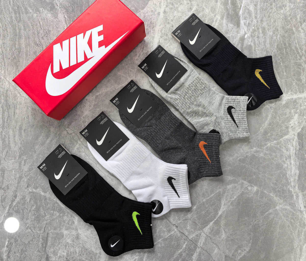 Nike Cotton No-Show Socks - 5-Pair Set