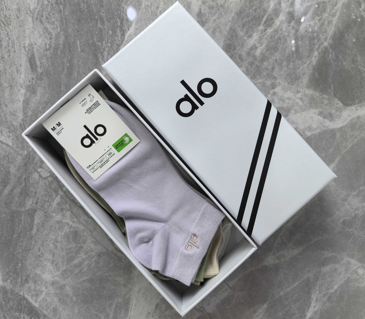 Alo Combed Cotton No-Show Socks - 5-Pair Set