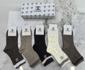 Chanel Combed Cotton Crew Socks - 5-Pair Set
