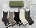 Gucci Combed Cotton Crew Socks - 5-Pair Set