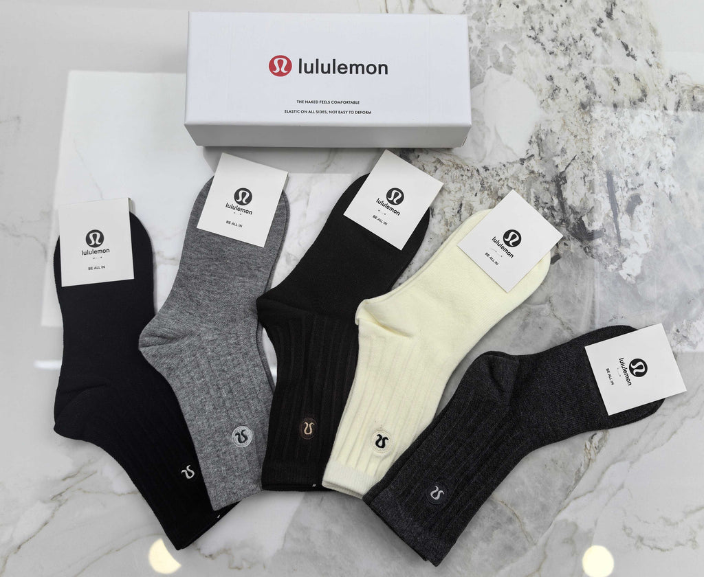 Lululemon Combed Cotton Crew Socks - 5-Pair Set