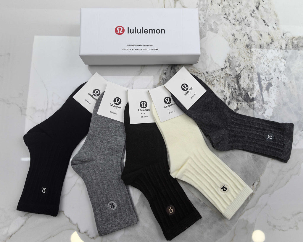 Lululemon Combed Cotton Crew Socks - 5-Pair Set