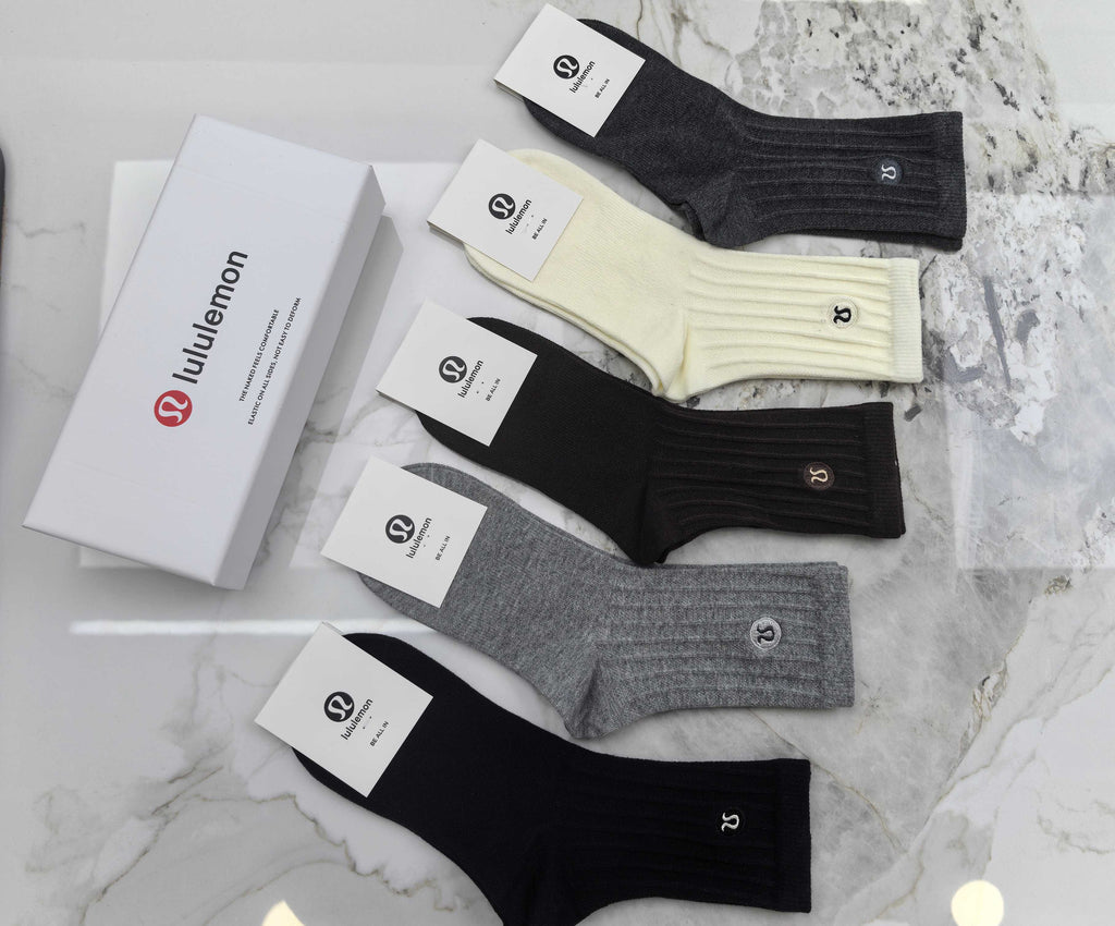 Lululemon Combed Cotton Crew Socks - 5-Pair Set