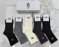 UGG Combed Cotton Crew Socks - 5-Pair Set