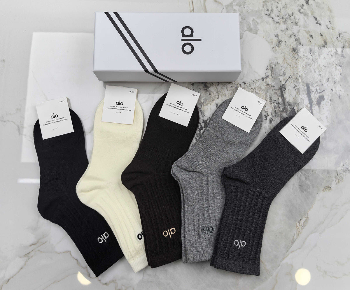 Chanel Combed Cotton Crew Socks - 5-Pair Set