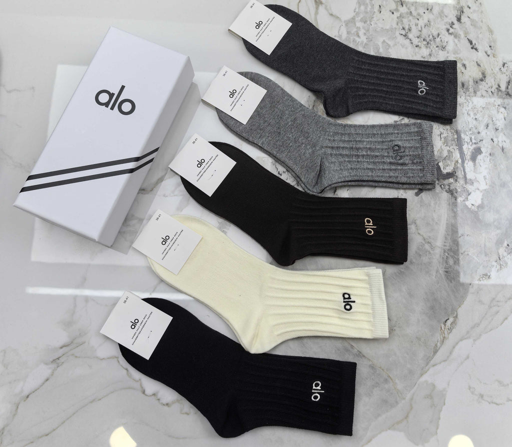 Chanel Combed Cotton Crew Socks - 5-Pair Set