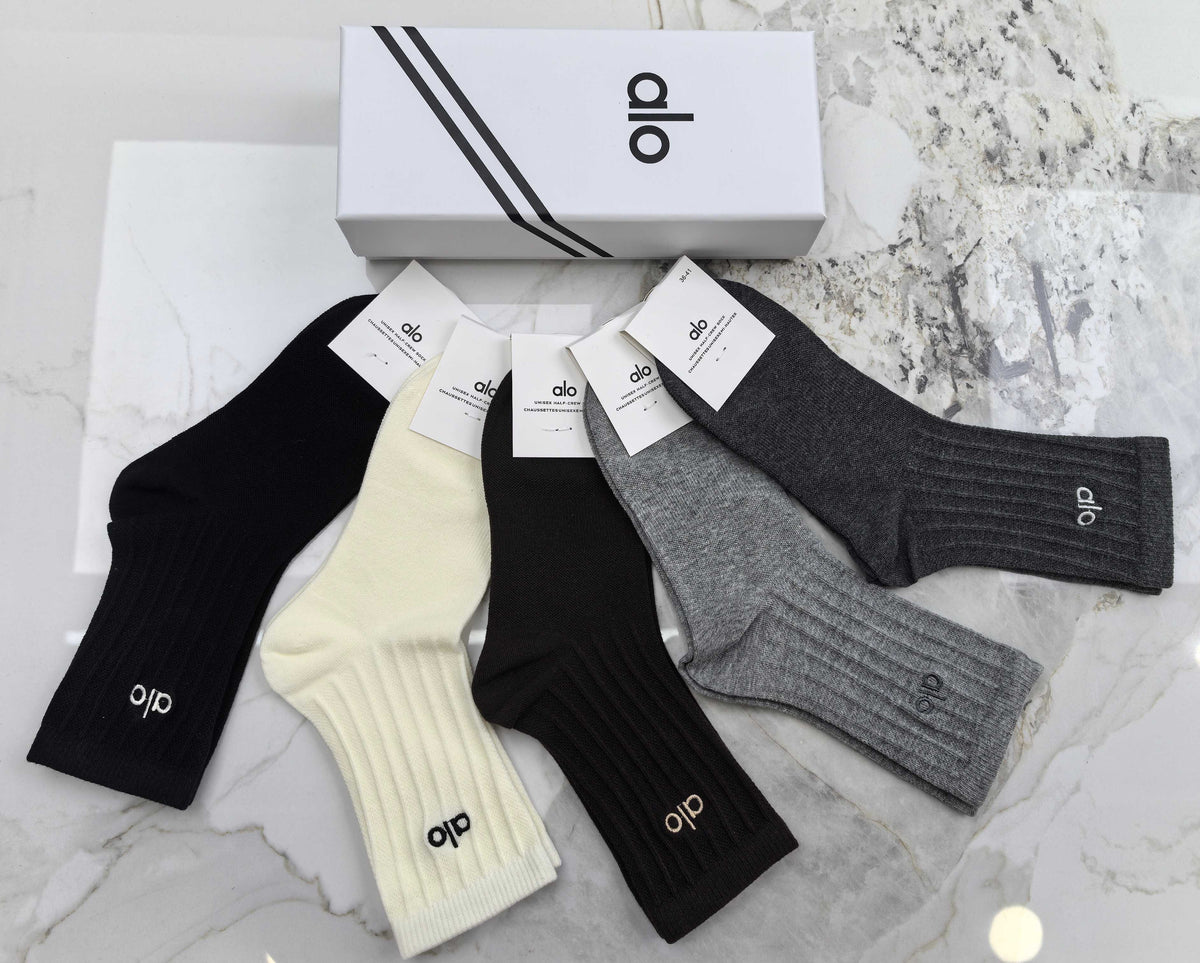 Chanel Combed Cotton Crew Socks - 5-Pair Set