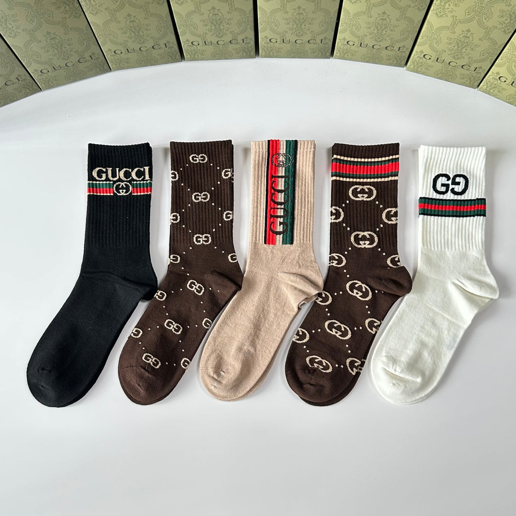 Gucci Crew Socks - 5-Pair Pack