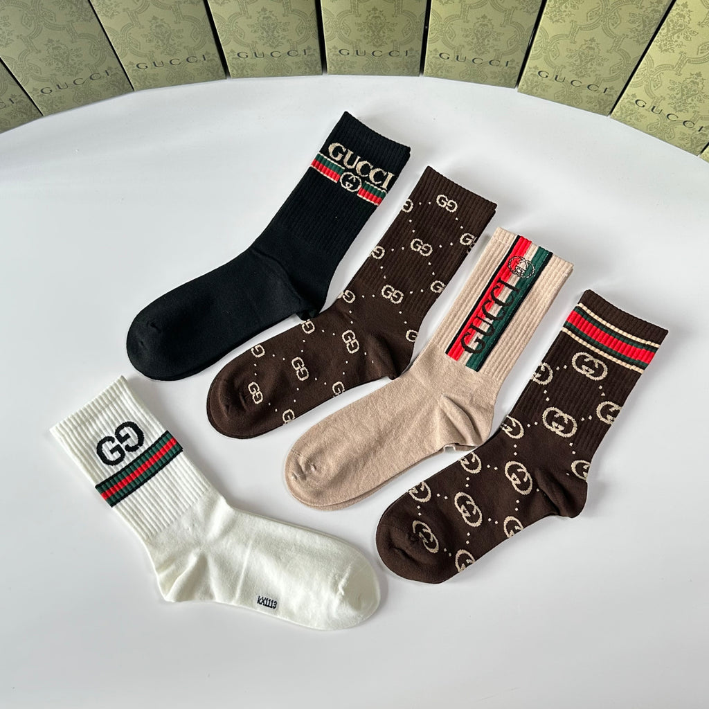 Gucci Crew Socks - 5-Pair Pack