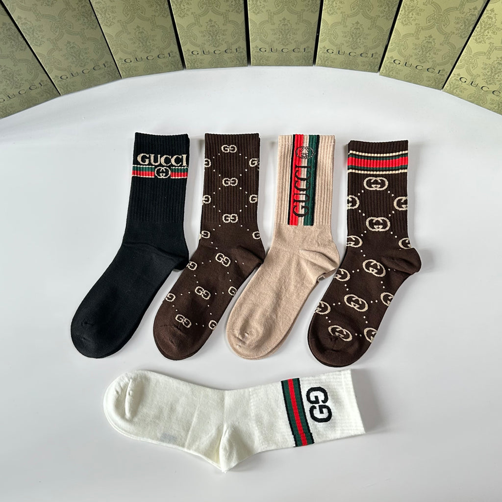 Gucci Crew Socks - 5-Pair Pack