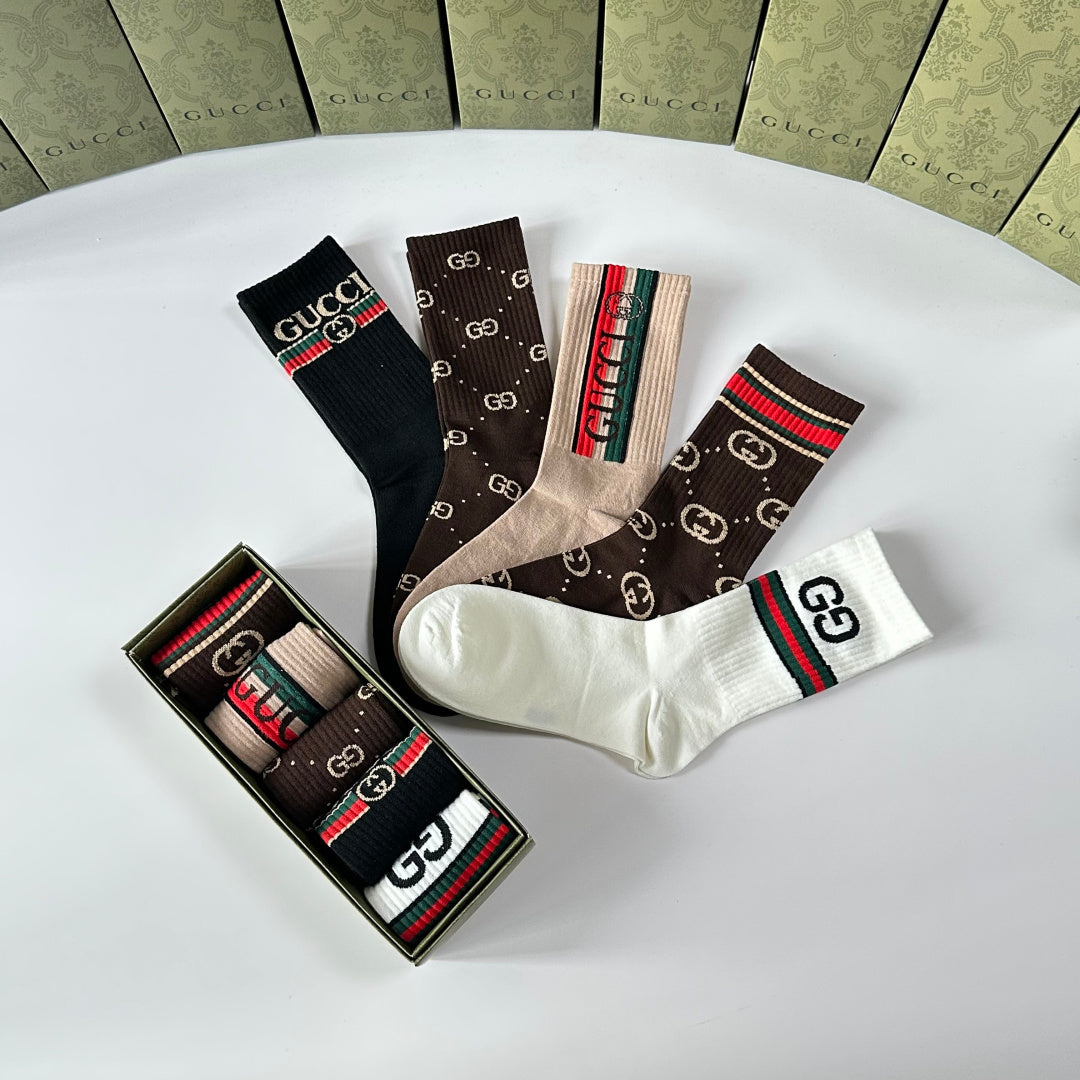 Gucci Crew Socks - 5-Pair Pack