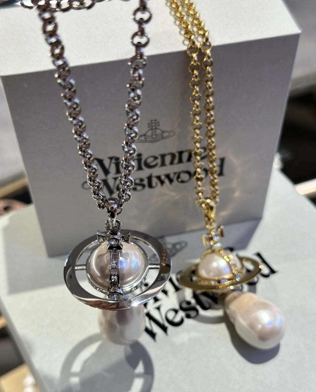 Large Orb-Inspired Emblem Long Pendant Necklace – Design 002 close-up detail