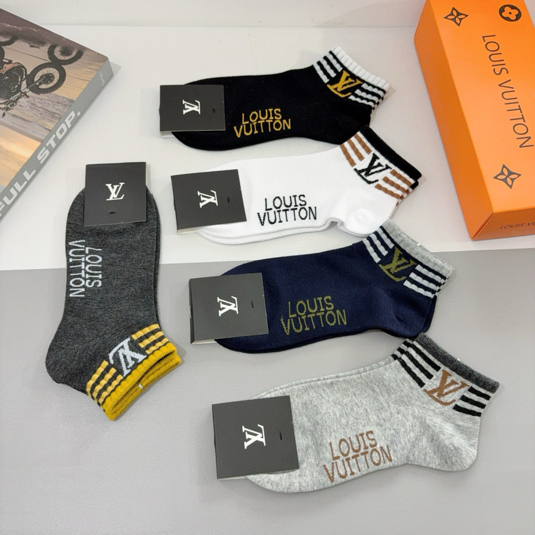 Louis Vuitton Cotton Short Socks - 5-Pair Pack